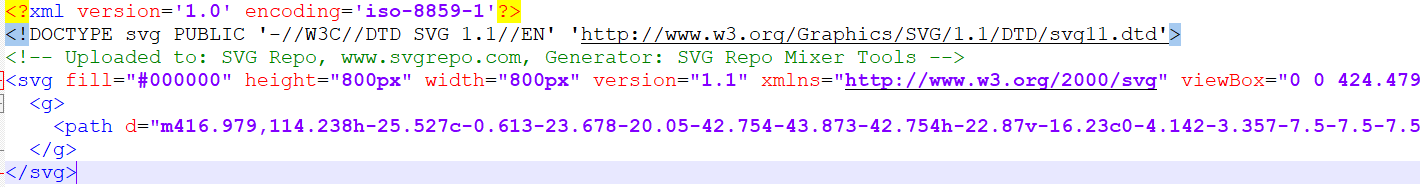SVG file text sample